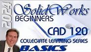 E1 SolidWorks 2024 - Basic Modeling for Beginners Tutorial with Training Guide | Tips