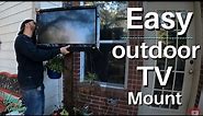 Installing TV in Backyard Patio - Easy outdoor TV mount under $50.