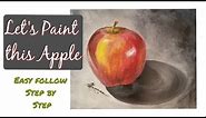 Easy Beginner Acrylic apple painting Lesson