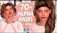 70+ MUST HAVE ALPHA HAIRS + LINKS | The Sims 4 Alpha Hair CC Haul