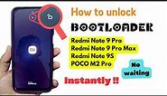 How to INSTANTLY unlock bootloader of Redmi Note 9 Pro, Pro Max, Redmi Note 9S, POCO M2 Pro