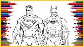 Coloring Batman & Superman Coloring Pages | DC Comics Superheroes