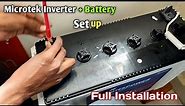 Microtek Inverter+Battery Setup Full Installation, Setup Installation at Property Dealer Office