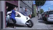 Gyro-stabilized Electric Motorcycle Hits Road