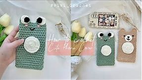 🐸 How To Crochet Cute Phone Pouch | Froggy Bear Phone Cover 🐻