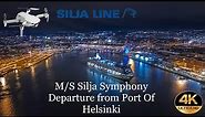 Silja Symphony Departure from Port Of Helsinki | DRONE 4K