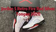 Jordan 5 Retro Fire Red Silver Tongue 2020 Unboxing & Review