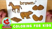 Brown Coloring Page for Kids | Maple Leaf Learning Playhouse