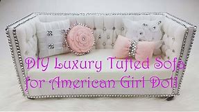 DIY AMERICAN GIRL DOLL SOFA/ How to Make American Girl Doll Couch