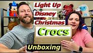 Disney Christmas Crocs Unboxing | Disney Parks Light Up Mickey Mouse Fleece Lined Crocs | Vlogmas
