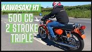 Kawasaki H1 B 500cc 2 Stroke Triple.. Classic Motorcycle ride review