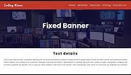 Design An Elegant Fixed Banner Using HTML & CSS