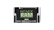 8GB (1x8GB) DDR4-2666MHz PC4-21300 ECC RDIMM 1Rx8 1.2V Registered Server Memory by NEMIX RAM