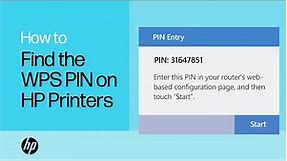 How to Find the WPS PIN to Complete Printer Setup | HP Printers | HP Support