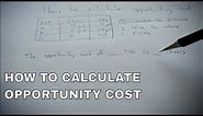 How to calculate opportunity costs