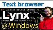 Text browser "Lynx" under Windows OS