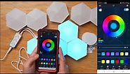 RGB Hexagon Lights, Smart App Control DIY Hexagon Wall Lights 10 Pack