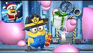 Despicable me Minion rush Firefighter golden ticket costume minion Back to the 80 BUBBLE INVASION