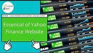 Essentials of Yahoo Finance Website | Stock Market Application | @MATLABHelper