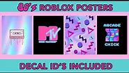 80's AESTHETIC ROBLOX POSTERS | BLOXBURG | DECAL ID'S