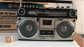 SANYO M 9990 boombox ghettoblaster stereo Modern