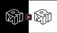 Create 3D Isometric Logo Design in Adobe Illustrator || Isometric Illustrator