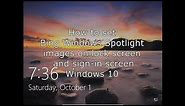How to set Bing Windows Spotlight images on lock screen and sign in screen Windows 10