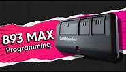 LiftMaster 893 MAX Remote programming