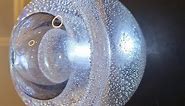 Crystal Oil Lamp Bubble Sphere Kosta Boda Designed by Goran Warff