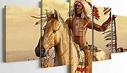 5 Pieces Native American Decor Indian Decor Native American Wall Decor Indian Wall Decor Chiefs Poster Native American Art Native American Wall Art Indian Wall Art for Room Decor (50''W x 24''H)