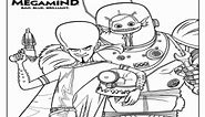 Megamind and Minion coloring page printable game