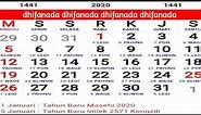 Kalender 2020 lengkap dengan hari libur