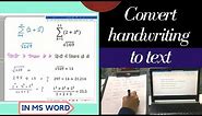 Best tablet with Handwriting Conversion to TEXT (MS Word document)