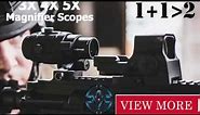 Vector Optics Rubber Armored Adjustable AR15 Red Dot Tactical 3x 4x 5x Magnifier Scope