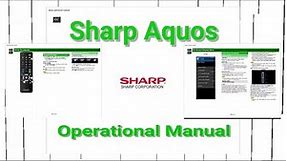 Sharp Aquos Operation Manual - LCD TV
