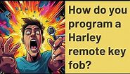 How do you program a Harley remote key fob?
