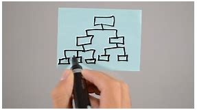 Business Clip Art, Hierarchy Sticky Note ( 2 in 1)