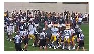 Videos of a New England Patriots player tossing a Green Bay Packers helmet during yet another stoppage during the practice. It got scrappy today. #GoPackGo | Wisconsin Sports Heroics