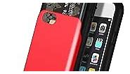 GOOSPERY iPhone 6 Case, [Sliding Card Holder] Protective Dual Layer Bumper [TPU+PC] Cover with Card Slot Wallet for Apple iPhone 6 (Red) IP6-SKY-RED