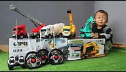 Unboxing Mainan Mobil Truk - Excavator, Damkar, Mobil Molen & Mobil Beko - Koleksi Mainan RC