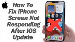 How To Fix iPhone Screen Not Responding After New IOS Update ! Fix iPhone Screen Responding To Touch