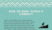 Rose or Risen: Which Is Correct? (Helpful Examples)