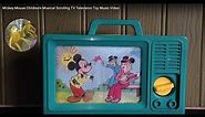 Mickey Mouse Children's Musical Scrolling TV Television Toy Music Video