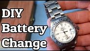 HOW TO Replace Watch Battery in Invicta Divers Watch (Date-Master GMT)