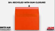 JAM PAPER A8 Colored Invitation Envelopes - 5 1/2 x 8 1/8 - Orange Recycled - 50/Pack