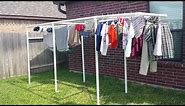 How to build and install Outdoor Cloth Dryer Clothesline with provision to load Hangers