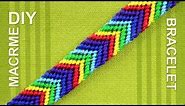 How to make a Chevron (Arrows) Rainbow Friendship bracelet