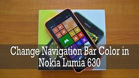 How to Customize Navigation Bar in Nokia Lumia 630