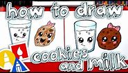 How To Draw Cookies And Milk