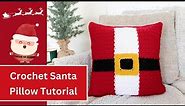 Crochet Santa Pillow Video Tutorial